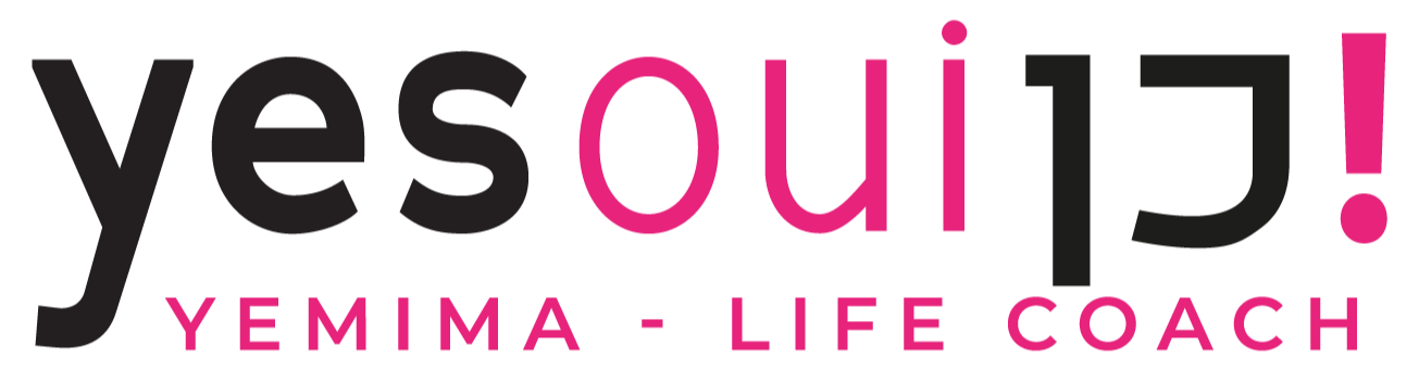 A multilingual play on words combining “yes” and “oui” to convey a positive, empowering message.